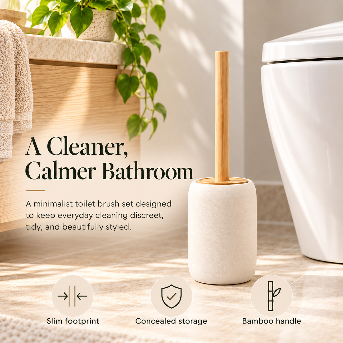 fagfk®Bamboo Toilet Brush
