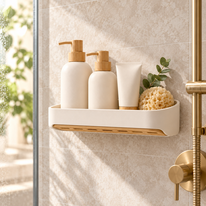fagfk®Bamboo Shower Shelf