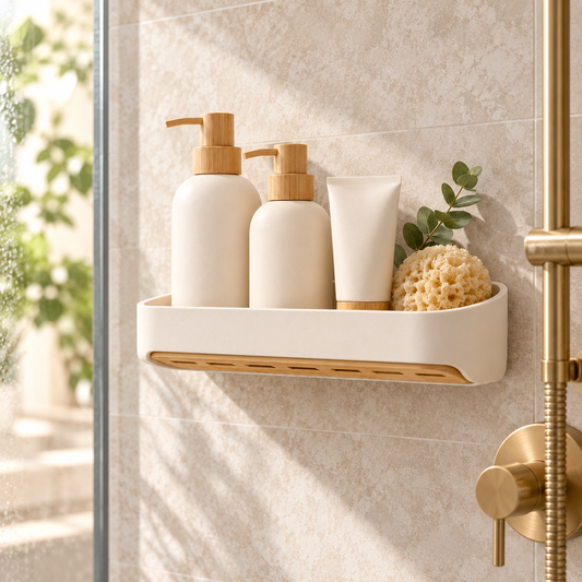 fagfk®Bamboo Shower Shelf
