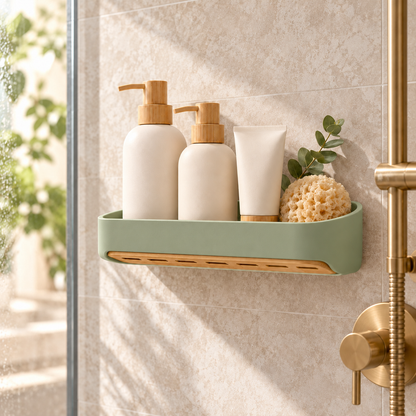 fagfk®Bamboo Shower Shelf