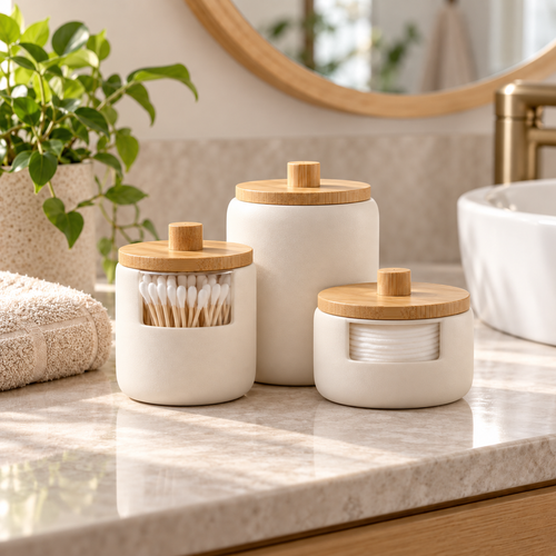 fagfk®Bamboo Bathroom Set