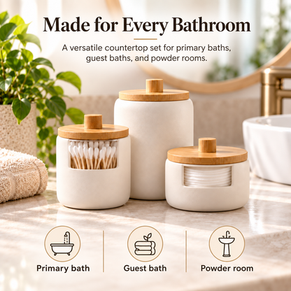 fagfk®Bamboo Bathroom Set