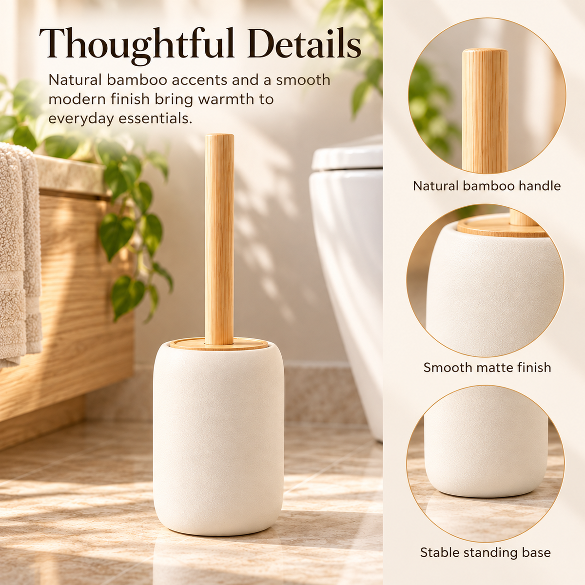 fagfk®Bamboo Toilet Brush